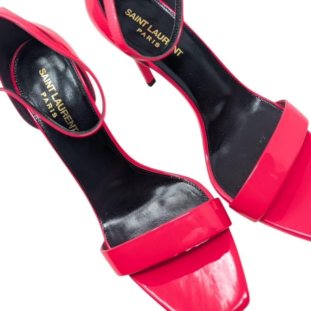 Saint Laurent Amber 105 Neon Pink Dress Up Evening Sandal Size EU 39 - Picture 3 of 11